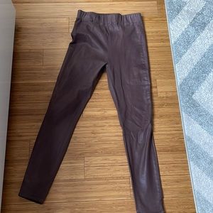 BROWN COATED LEGGINGS/ JEGGINGS NEVER WORN!!!
